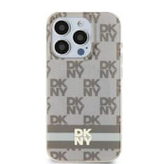 DKNY Originální kryt DKNY IML Checke Red Mono Pattern & Printed Stripes MagSafe DKHMP15SHCPTSE for Apple iPhone 15/14/13 beige