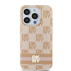 DKNY Originální kryt DKNY IML Checke Red Mono Pattern & Printed Stripes MagSafe DKHMP13XHCPTSP for Apple iPhone 13 Pro Max , barva růžová