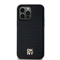 VšeNaMobily.cz Originální kryt DKNY Leather Pattern Metal Logo MagSafe DKHMS24SPSHRPSK for Samsung Galaxy S24 , barva černá