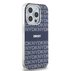 DKNY Originální kryt DKNY IML Mono & Stripe MagSafe DKHMP15LHRHSEB for Apple iPhone 15 Pro , barva modrá