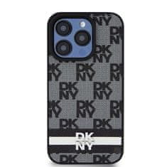 DKNY Originální kryt DKNY Leather Checke, barva červená Mono Pattern & Printed Stripes DKHCP15LPCPTSSK for Apple iPhone 15 Pro , barva černá