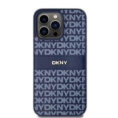 DKNY Originální kryt DKNY Leather Mono Stripe & Metal Logo DKHCP15XPRTHSLBfor Apple iPhone 15 Pro Max , barva modrá