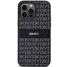 DKNY Originální kryt DKNY Leather Mono Stripe & Metal Logo DKHCP14LPRTHSLK for Apple iPhone 14 Pro , barva černá