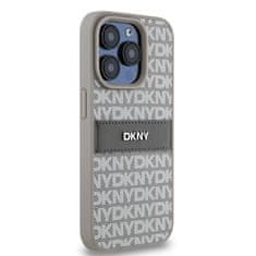 DKNY Originální kryt DKNY Leather Mono Stripe & Metal Logo DKHCP15LPRTHSLE for Apple iPhone 15 Pro beige