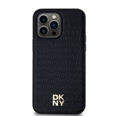 DKNY Originální kryt DKNY Leather Pattern Metal Logo MagSafe DKHMP13LPSHRPSK for Apple iPhone 13 Pro/13 , barva černá