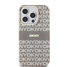 DKNY Originální kryt DKNY IML Mono & Stripe MagSafe DKHMP15XHRHSEE for Apple iPhone 15 Pro Max beige