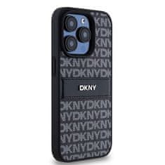 DKNY Originální kryt DKNY Leather Mono Stripe & Metal Logo DKHCP15XPRTHSLK for Apple iPhone 15 Pro Max , barva černá