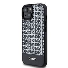 DKNY Originální pouzdro hardcase Leather Printed Pattern Metal Logo MagSafe DKHMP15SPSOSPK pro iPhone 13-14-15 black