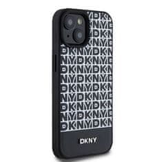 DKNY Originální kryt DKNY Leather Printed Pattern Metal Logo MagSafe DKHMP15SPSOSPK for Apple iPhone 15/14/13 , barva černá