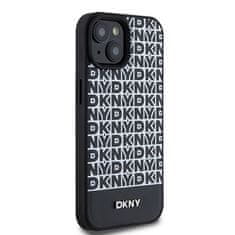 DKNY Originální pouzdro hardcase Leather Printed Pattern Metal Logo MagSafe DKHMP15SPSOSPK pro iPhone 13-14-15 black