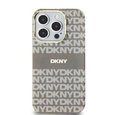 DKNY Originální kryt DKNY IML Mono & Stripe MagSafe DKHMP15SHRHSEE for Apple iPhone 15/14/13 beige