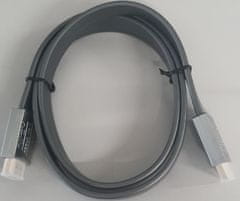 HADEX Kabel HDMI(A)-HDMI(A) 1,5m TechWise, plochý kabel, kovové konc.