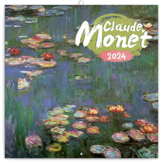 Presco Publishing Poznámkový kalendář Claude Monet 2024, 30 × 30 cm