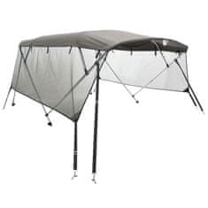 Vidaxl Bimini stříška se 3 oblouky a bočnicemi 183x(170–182)x137 cm