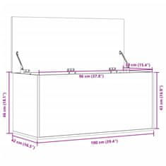 Petromila Úložný box černý 100 x 42 x 46 cm kompozitní dřevo