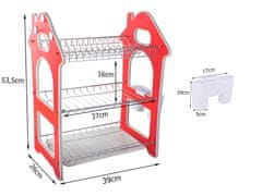 Verk 07116 Tříúrovňový odkapávač na nádobí Domek COLOR