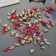 GFT Dřevěné zvířecí puzzle - vlk