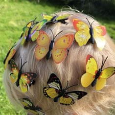 GFT Sponky do vlasů motýlci 10 ks - žluté
