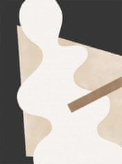 Pelcasa Beige Graphic Curves Art - 70x100 cm 