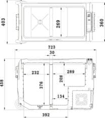 Compass Chladící box DUAL kompresor 50l 230/24/12V -20°C APP