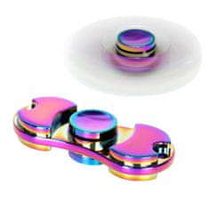 Ikonka Fidget Spinner - kovový duhový rainbow - TOP vrtule