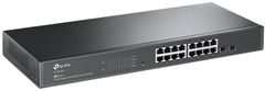 TP-Link "JetStream 16-Port Gigabit Smart Switch with 2 Gigabit SFP SlotsPORT: 16× Gigabit RJ45 Ports, 2× Gigabit SFP S