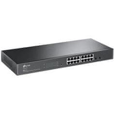 TP-Link "JetStream 16-Port Gigabit Smart Switch with 2 Gigabit SFP SlotsPORT: 16× Gigabit RJ45 Ports, 2× Gigabit SFP S