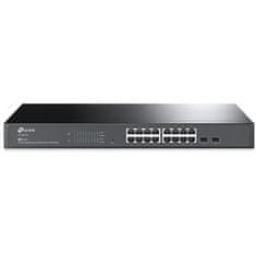 TP-Link "JetStream 16-Port Gigabit Smart Switch with 2 Gigabit SFP SlotsPORT: 16× Gigabit RJ45 Ports, 2× Gigabit SFP S