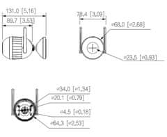 Dahua IP kamera F2C-PV/ Bullet/ Wi-Fi/ 2Mpix/ objektiv 2,8mm/ H.265/ krytí IP67/ IR až 30m/ ONVIF/ CZ app