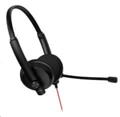 Canyon konferenční headset HS-07, tenký, kompaktní, USB zvuková karta s ovladačem pro hovory, 3.5mm jack, černý