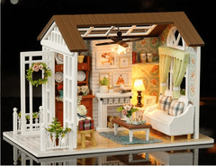 KIK DIY model - Domeček, obývací pokoj s LED osvětlením