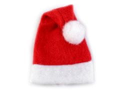 Vánoční mini čepice - červená (5 ks)