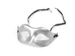 Karnevalová maska - škraboška k dotvoření - stříbrná