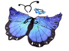 Karnevalový kostým - motýl - modrá