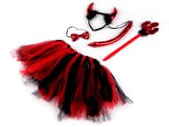Karnevalový kostým - čertice - červená černá