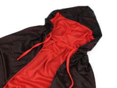 Karnevalový plášť s kapucí - (90 cm) černá červená