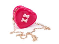 Dětská kabelka srdce 13x11 cm - pink