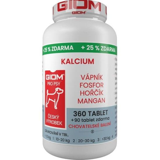 Giom S Kalcium pes, kočka 360 tbl + 25% zdarma