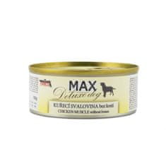 MAX Deluxe Dog kuřecí svalovina bez kosti, konzerva 100 g