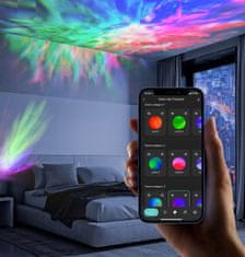 XREC Projektor Noční Oblohy Projektor Laserový LED Vesmír Hlasový asistent Wi-Fi RGB