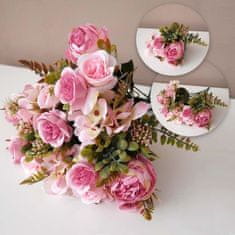 Verk Dekorativní květinový puget - růžový