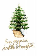 Pelcasa Cozy Christmas Tree With Holiday Wishes - 21x30 cm 