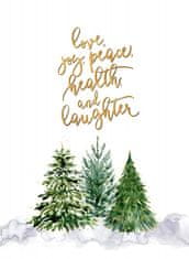 Pelcasa Christmas Trees With Holiday Wishes - 21x30 cm 