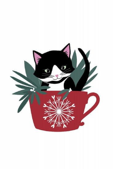 Pelcasa My Cat Coco In A Holiday Mug - 30x40 cm