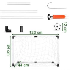 TZB Fotbalová branka s míčkem MINI 123x84 cm bílá