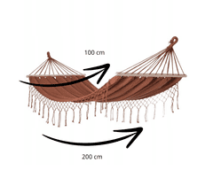 KONTRAST Houpací síť MILOS karamel II