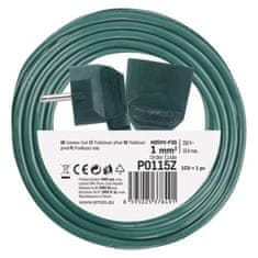 Emos Prodlužovací kabel s 1 zásuvkou ENTERO 5 m zelený