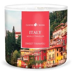 Goose Creek Svíčka WORLD TRAVELER 0,41 KG ITALY - SWEET TIRAMISU, aromatická v dóze