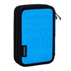 Astra Dvoupatrový penál s náplní AstraBAG BLUE PIXEL, AC21, 503024054