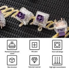 Kailh Crystal Royal Box Tactile Switch - Mechanické spínače 110 ks